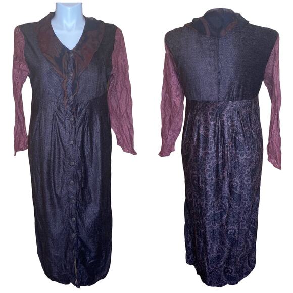 URU Vintage Hand Dyed Rayon Dress One Size - Picture 1 of 6
